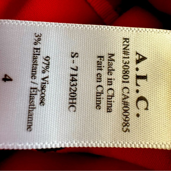 A.L.C Red Chandler Jumpsuit with cutouts. NWT - Picture 9 of 11